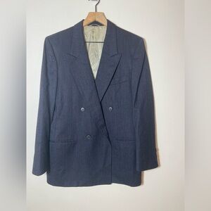 Valentino Uomo Mens Blazer Virgin Wool Blue Italy Size M